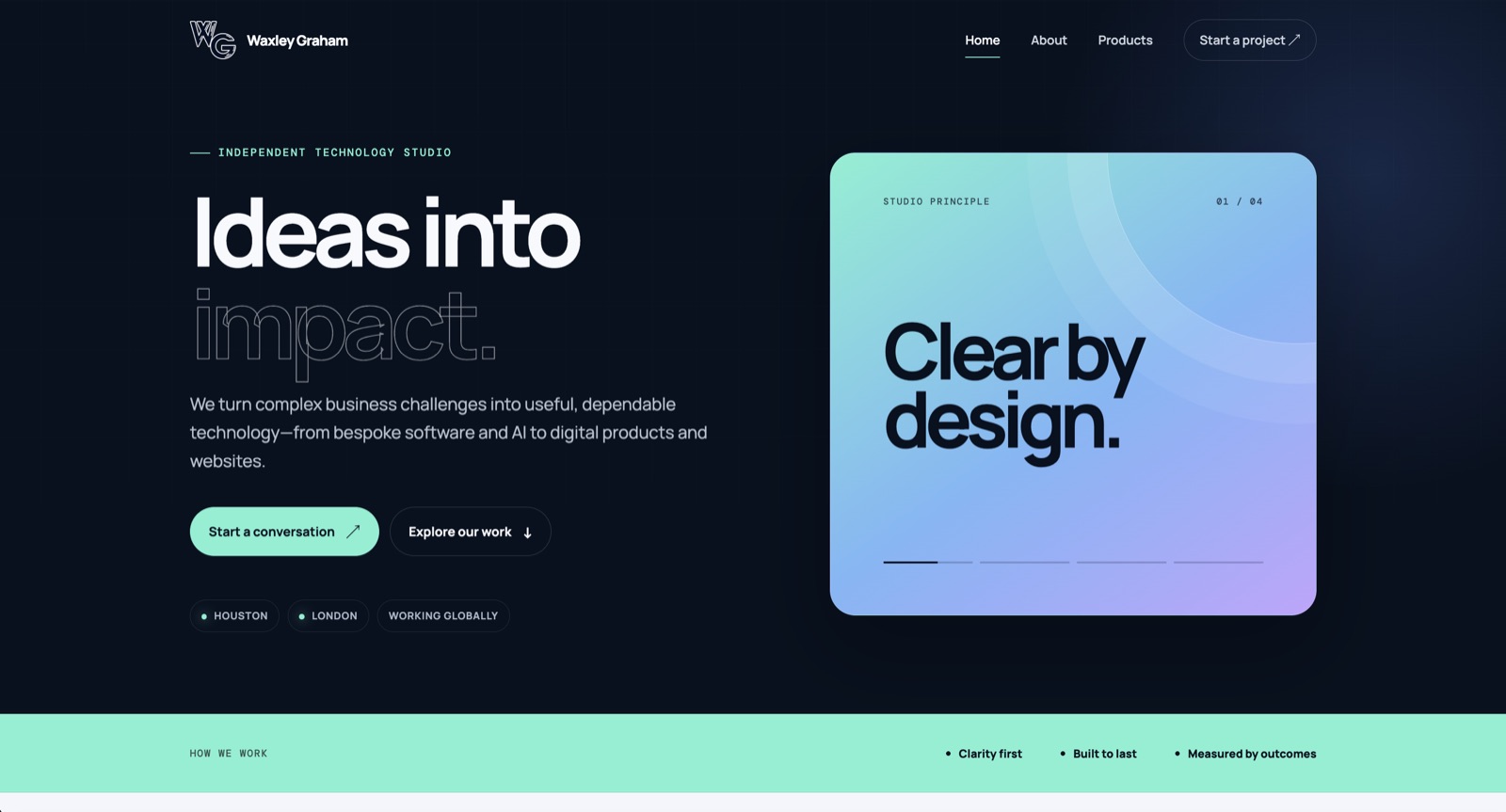 Waxley Graham website