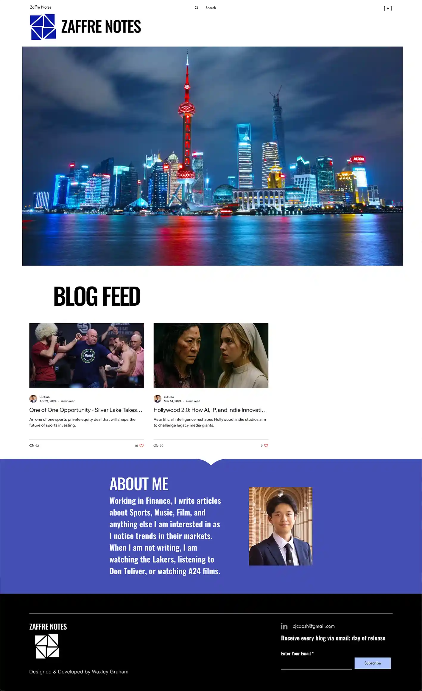 Zaffre Notes Home Page Preview